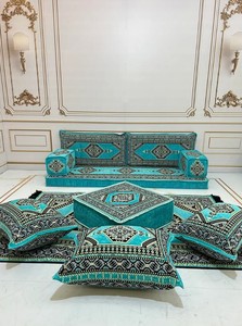 Diseño árabe tradicional 190cm/6 pies/75 pulgadas Juego completo de sofás para sala de estar 10 PCS Muebles para el hogar con cubiertas y esponja - Product Image 2