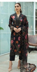 Tela de Algodón Puro para Traje Pakistaní Mal Duppata con Bordado, Colección de Trajes - Product Image 3