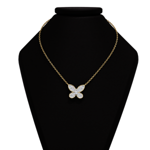 Conjunto de joyería fina para mujer, collar con colgante de mariposa de Plata de Ley 925 con diamante de moissanita de corte Marquesa, regalos de bodas elegantes - Product Image 2