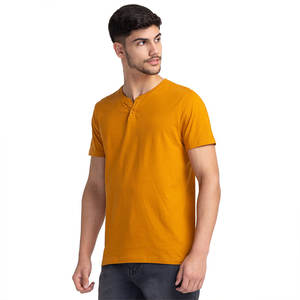 เสื้อยืดผู้ชายแบบลำลองมีกระดุมแขนสั้นสำหรับผู้ชายเสื้อยืดคอตตอนสีพื้นสีล้วนแบบมีกระดุมด้านหน้า - Product Image 5