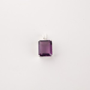 Colgante de Amatista en Forma de Pera, Plata de Ley 925, Hecho a Mano, Diseño Único de Alta Calidad, Certificado IGI, Joyería Elegante y Moderna - Product Image 3