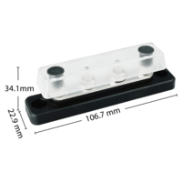 Caravane marine 48V connecteur électrique à 4 voies barre omnibus en cuivre avec couvercle
