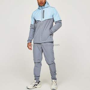 แจ็กเก็ตกันฝนสำหรับผู้ชายเสื้อกันลมซิปเต็มตัวทำจากไนลอนโพลีเอสเตอร์กันน้ำออกแบบได้ตามต้องการ - Product Image 1