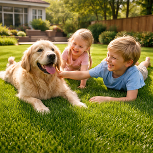 Tappeto erboso sintetico rinforzato traspirante in materiale ecologico di nuova tecnologia, direttamente dalla fabbrica, per aree di gioco per cani e patio. - Product Image 6