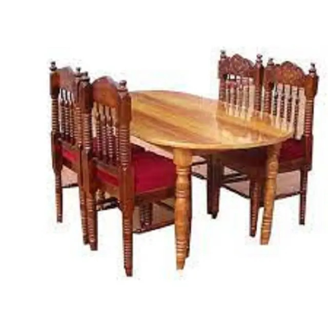 Conjunto de móveis de sala de jantar, pedra trançada escalável conjunto de mesa de jantar para 8 com perna de mesa de madeira