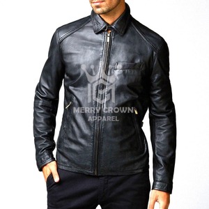 Dernière collection : Blouson en toile et cuir pour homme, design urbain, logo personnalisé, manches longues, col rabattable, haute qualité, style vintage, hiver - Product Image 1