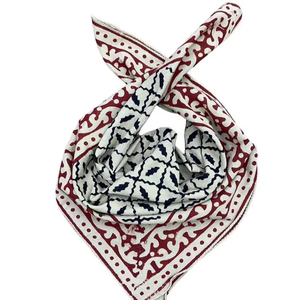 100% coton Bandanas fait à la main bloc imprimé visage couvertures personnalisé imprimé Bandanas forme carrée Bandana - Product Image 1