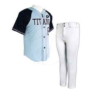Conjuntos de uniformes de béisbol cómodos transpirables de secado rápido de alta calidad 100% poliéster logotipo personalizado para Unisex - Product Image 2