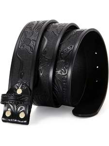 <b>Kids</b> Bullhead Full Grain Leather <b>Belt</b> Premium Cow Hide Custom Beaded Designs Luxury <b>Belts</b> Ready to Ship Unisex - Product Image 2