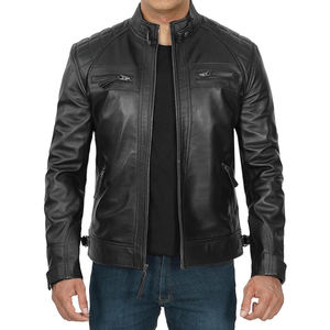 Concevez vos propres vestes en cuir à la mode Veste en cuir de haute qualité pour hommes au meilleur prix Veste à manches longues pour hommes - Product Image 1