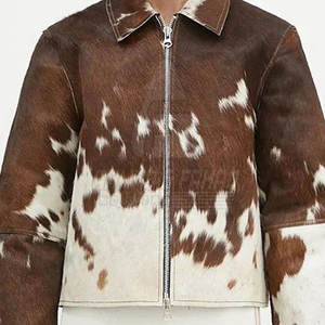 Chaqueta de Cuero Vacuno para Mujer, Informal, Cálida, Transpirable, con Cierre de Cremallera, Servicio OEM, Color y Logotipo Personalizables - Product Image 4