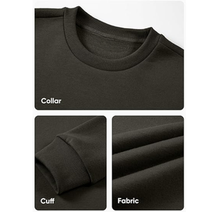 เสื้อสเวตเตอร์คอกลมสำหรับผู้ชายทรงหลวมสีทึบแขนยาวออกแบบได้โดยตรงจากโรงงานผลิตในบังคลาเทศ - Product Image 5