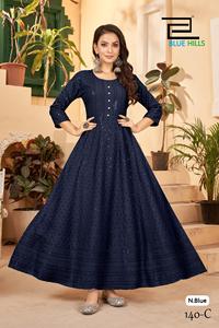 Launching New Designer Special Occasion Party Wear Beautiful Fancy <b>Chikankari</b> Work With Sequence Work Anarkali Fancy Gown - Product Image 5