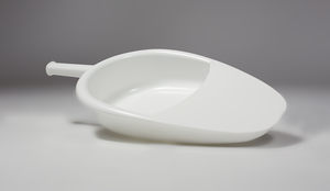 Bassin médical de haute qualité pour selles - Conception ergonomique, nettoyage facile, modèle standard PMEDFIDUS0WH, fabriqué en Italie par Medicalab, pour hôpitaux et personnes âgées - Product Image 3