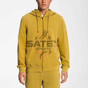 Sweat à capuche zippé pour homme d'hiver - Entièrement respirant 100% coton polaire Qualité supérieure Service OEM - Product Image 1