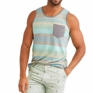 Débardeur anti-rides pour homme 100% coton de qualité supérieure, vêtement décontracté, logo/couleur personnalisés sur le devant, best-seller - Product Image 1
