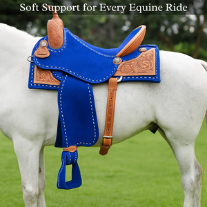 อานม้าหนังเทียมหนังแท้แบบอเมริกันอานม้าแข่งม้าแบบตะวันตก - Product Image 2