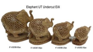 Estatuilla de elefante Vintage hecha a mano de madera tallada, estatua de madera de elefante de tronco para buena suerte, decoración y regalos para el hogar - Product Image 6