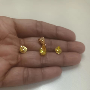 Conjunto de colgantes de Latón chapado en oro étnico clásico, joyería de moda tradicional personalizada para niñas y mujeres para ropa de fiesta - Product Image 1