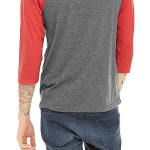 เสื้อยืดคอกลมสำหรับใส่เล่นกีฬาออกแบบอย่างมืออาชีพเสื้อยืดเบสบอลพิมพ์โลโก้ดิจิตอล - Product Image 6