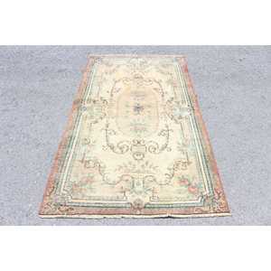 Tapis turc vintage, tapis de 3,9 x 6,9 pieds, tapis patchwork brun - Product Image 1