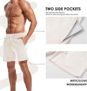Cotton Casual Lounge Fleece <b>Shorts</b> <b>Pockets</b> Jogger Athletic Running <b>Mens</b> Workout Gym Sweat <b>Shorts</b> - Product Image 3