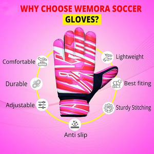 Gants de gardien de but en latex en gros, doigts entiers, imperméables, respirants, bracelet de poignet réglable, entraînement en plein air - Product Image 3