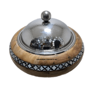 Luxury Tabletop Kitchen Ware Metal <b>Food</b> <b>Warmer</b> Round Shape Designer Casserole Hot Selling Luxury New Metal Hotpot - Product Image 6