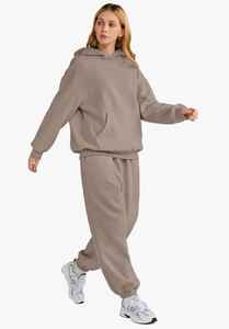 Sweat à capuche et pantalon de survêtement à capuche avec doublure polaire Pull à capuche à manches longues Survêtement unisexe Poche kangourou - Product Image 5