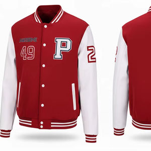 Veste d'université en laine unisexe de haute qualité pour l'hiver col montant personnalisé Hip Hop Vintage Design Pattern Decoration Eco Friendly - Product Image 1