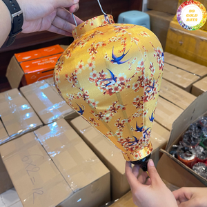 Exquisite Blue Hoi An Silk Lanterns with Classic Patterns Exclusively Crafted for Vibrant Festive Various Shapes Best Quality - Product Image 4