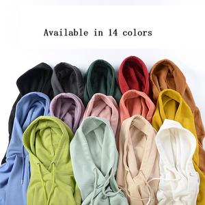 Sweat-shirt unisexe en coton 100% avec logo personnalisé, couleur unie, 350g, ample, automne et hiver, épaissi, pour couple - Product Image 3