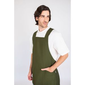 Tablier en toile vert Odaiba pour enfants, style japonais, personnalisable pour la cuisine, la peinture, les restaurants et l'alimentation - Product Image 4