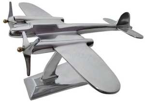 Avión Decorativo de Aluminio para Oficina en Casa con Soporte, Ideal para Aniversarios y Pascua, Accesorios Decorativos para Mesa - Product Image 2