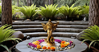 Statue d'Idole Ganesha en Laiton Indien, Faite à la Main, Décoration Moderne pour la Maison, le Temple, le Bureau, la Table, Puja Murti, Mariages, Anniversaires, Diwali, Bonne Volonté