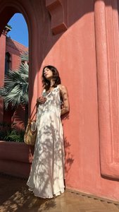 Robe Maxi imprimée en coton indien pour femmes, tenue d'été décontractée, robes de plage faites à la main avec taille naturelle lavable - Product Image 3