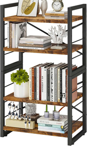 โต๊ะ4ชั้นฮัทช์และชั้นวางหนังสือ, ออแกไนเซอร์วางซ้อนกันได้สำหรับเดสก์ท็อป, ห้องนั่งเล่น, ห้องนอน