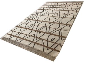 Modern Luxury Moroccan Design Indian Hand Woven Dhurry Made From Wool Jute Cotton Light Weight Factory Price - Product Image 2