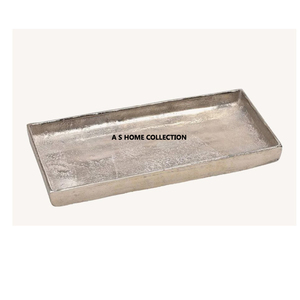 Bandeja de metal Premium para el hogar con borde chapado en oro Decoración de mesa elegante y uso de presentación para eventos especiales - Product Image 6