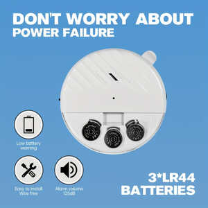 Alarma de Vibración de 125dB para Seguridad en el Hogar, Sensor Antirrobo Simple con Tornillo para Puertas y Ventanas, Detección de Rotura de Vidrio, 1 Unidad - Product Image 5