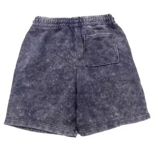<b>Men's</b> Casual Acid Wash <b>Shorts</b> Pockets 100% Cotton Drawstring Elastic Waist Summer Sweat <b>Shorts</b> Solid Pattern Embroidered - Product Image 2