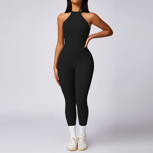 Combinaison sexy sans manches pour femmes avec contrôle du ventre, vêtements de sport en lycra sans couture - Haute qualité - Product Image 1