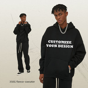 Sudaderas con capucha personalizadas de algodón de los hombres de peso pesado de lujo de calidad Puff impresión de gran tamaño Streetwear pulóver sudaderas con capucha para hombres de alta calidad - Product Image 5