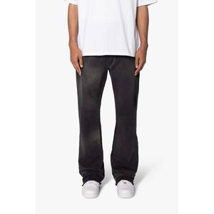 Paquete de 2 pantalones de chándal bootcut desteñidos de peso pesado, fabricante de pantalones de ajuste relajado de algodón de alta calidad a granel OEM personalizados - Product Image 1