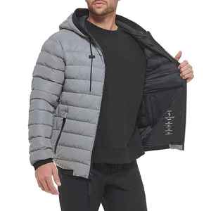 Chaqueta acolchada con capucha informal para hombre hecha a medida OEM, la mejor ropa de calle, ropa de invierno, Chaqueta larga de burbujas para exteriores, nueva condición - Product Image 4