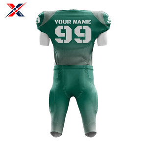 Professionnel unisexe adultes maillot de Football américain 100% Polyester tissu respirant à manches courtes imprimé équipe porter uniforme - Product Image 6