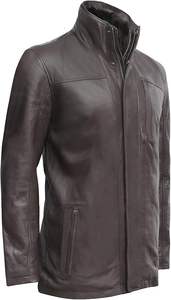 Veste parka en cuir véritable pour homme, style rétro - Product Image 4