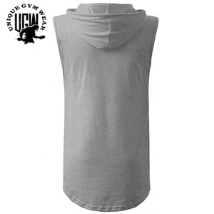 Jersey de entrenamiento de verano personalizado para hombre Sudadera con capucha de gimnasio de poliéster sin mangas de alta calidad con logotipo propio de impresión digital - Product Image 6