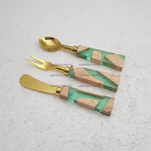 Elegant Style Stainless Steel Flatware Cutlery Set Resin and Wood Handle Home and Kitchenware Used New Design at Hot Selling - Product Image 4
