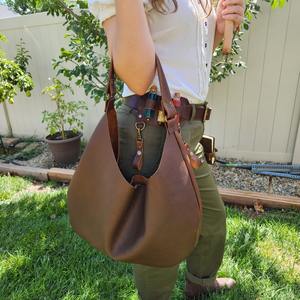 Slouchy Hobo Bag Pattern Diy Leather Slouch Pattern Hobo With Video Tutorial <b>Birthday</b> <b>Gift</b> for <b>Girl</b> LHB-0053 - Product Image 2